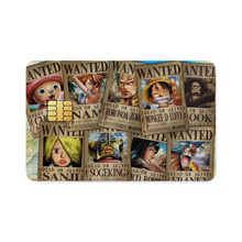 Load image into Gallery viewer, Monkey D. Luffy's crew wanted Credit Card Skins (4-in-1 Pack)