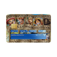 Load image into Gallery viewer, Monkey D. Luffy's crew wanted Credit Card Skins (4-in-1 Pack)