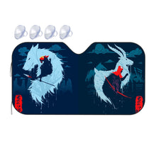 Load image into Gallery viewer, Mononoke Hime and Ashitaka  Car Sunshade