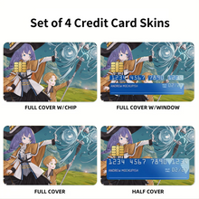 Load image into Gallery viewer, Mushoku Tensei: Jobless Reincarnation Roxy Migurdia, Rudeus Greyrat Credit Card Skins (4-in-1 Pack)