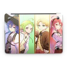 Load image into Gallery viewer, Mushoku Tensei: Jobless Reincarnation Roxy Migurdia, Rudeus Greyrat, Eris Boreas Greyrat, Sylphiette  Macbook Skin