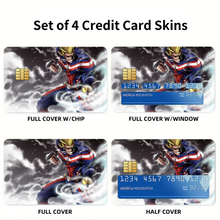 Load image into Gallery viewer, My Hero Academia All Might Credit Card Skins (4-in-1 Pack)