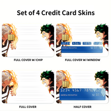 Load image into Gallery viewer, My Hero Academia Izuku Midoriya Credit Card Skins (4-in-1 Pack)