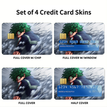 Load image into Gallery viewer, My Hero Academia Izuku Midoriya Credit Card Skins (4-in-1 Pack)