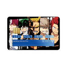Load image into Gallery viewer, My Hero Academia Izuku Midoriya, Katsuki Bakugou, All Might Credit Card Skins (4-in-1 Pack)