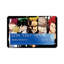 Load image into Gallery viewer, My Hero Academia Izuku Midoriya, Katsuki Bakugou, All Might Credit Card Skins (4-in-1 Pack)