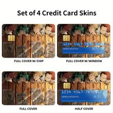 Load image into Gallery viewer, My Hero Academia Izuku Midoriya, Katsuki Bakugou Credit Card Skins (4-in-1 Pack)
