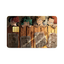 Load image into Gallery viewer, My Hero Academia Izuku Midoriya, Katsuki Bakugou Credit Card Skins (4-in-1 Pack)