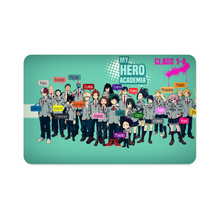 Load image into Gallery viewer, My Hero Academia Izuku Midoriya, Katsuki Bakugou, Shouta Aizawa, Tsuyu Asui Credit Card Skins (4-in-1 Pack)