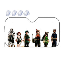 Load image into Gallery viewer, My Hero Academia Izuku Midoriya, Katsuki Bakugou, Tenya Iida, Tsuyu Asui Car Sunshade