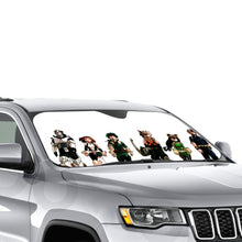Load image into Gallery viewer, My Hero Academia Izuku Midoriya, Katsuki Bakugou, Tenya Iida, Tsuyu Asui Car Sunshade