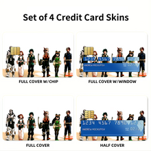 Load image into Gallery viewer, My Hero Academia Izuku Midoriya, Katsuki Bakugou, Tenya Iida, Tsuyu Asui Credit Card Skins (4-in-1 Pack)
