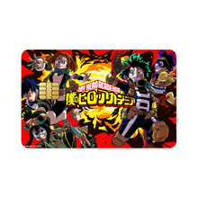 Load image into Gallery viewer, My Hero Academia Izuku Midoriya, Katsuki Bakugou, Tenya Iida, Tsuyu Asui Credit Card Skins (4-in-1 Pack)