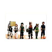 Load image into Gallery viewer, My Hero Academia Izuku Midoriya, Katsuki Bakugou, Tenya Iida, Tsuyu Asui Credit Card Skins (4-in-1 Pack)