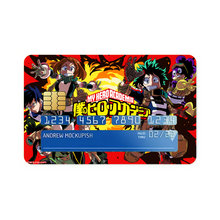 Load image into Gallery viewer, My Hero Academia Izuku Midoriya, Katsuki Bakugou, Tenya Iida, Tsuyu Asui Credit Card Skins (4-in-1 Pack)