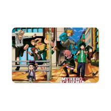 Load image into Gallery viewer, My Hero Academia Izuku Midoriya, Katsuki Bakugou, Tsuyu Asui Credit Card Skins (4-in-1 Pack)