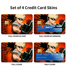 Load image into Gallery viewer, My Hero Academia Katsuki Bakugou Credit Card Skins (4-in-1 Pack)