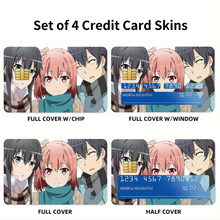 Load image into Gallery viewer, My Teen Romantic Comedy SNAFU Hachiman Hikigaya, Yukino Yukinoshita, Yui Yuigahama Credit Card Skins (4-in-1 Pack)