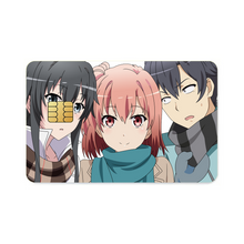 Load image into Gallery viewer, My Teen Romantic Comedy SNAFU Hachiman Hikigaya, Yukino Yukinoshita, Yui Yuigahama Credit Card Skins (4-in-1 Pack)