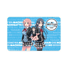 Load image into Gallery viewer, My Teen Romantic Comedy SNAFU Hachiman Hikigaya, Yukino Yukinoshita, Yui Yuigahama Credit Card Skins (4-in-1 Pack)