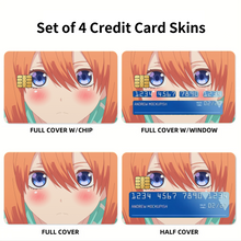 Load image into Gallery viewer, Nakano Yotsuba Credit Card Skins (4-in-1 Pack)