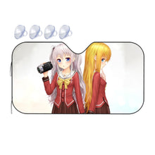 Load image into Gallery viewer, Nao Tomori and Yusa Nishimori holding hands  Car Sunshade