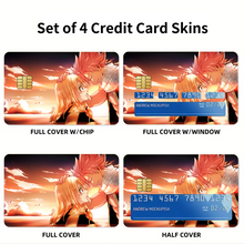 Load image into Gallery viewer, Natsu and Lucy (Fairy Tail) Credit Card Skins (4-in-1 Pack)