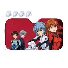 Load image into Gallery viewer, Neon Genesis Evangelion Shinji Ikari, Rei Ayanami, Kaworu Nagisa  Car Sunshade