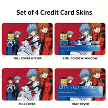 Load image into Gallery viewer, Neon Genesis Evangelion Shinji Ikari, Rei Ayanami, Kaworu Nagisa Credit Card Skins (4-in-1 Pack)