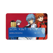 Load image into Gallery viewer, Neon Genesis Evangelion Shinji Ikari, Rei Ayanami, Kaworu Nagisa Credit Card Skins (4-in-1 Pack)