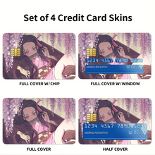 Load image into Gallery viewer, Nezuko Kamado Credit Card Skins (4-in-1 Pack)