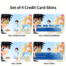 Load image into Gallery viewer, Nisekoi Chitoge Kirisaki, Kosaki Onodera Credit Card Skins (4-in-1 Pack)