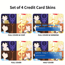 Load image into Gallery viewer, Nisekoi Chitoge Kirisaki, Kosaki Onodera, Marika Tachibana Credit Card Skins (4-in-1 Pack)