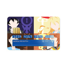 Load image into Gallery viewer, Nisekoi Chitoge Kirisaki, Kosaki Onodera, Marika Tachibana Credit Card Skins (4-in-1 Pack)