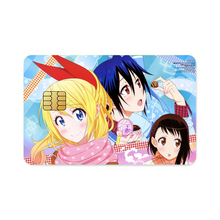 Load image into Gallery viewer, Nisekoi Chitoge Kirisaki, Kosaki Onodera, Seishirou Tsugumi Credit Card Skins (4-in-1 Pack)