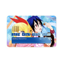 Load image into Gallery viewer, Nisekoi Chitoge Kirisaki, Kosaki Onodera, Seishirou Tsugumi Credit Card Skins (4-in-1 Pack)