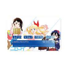 Load image into Gallery viewer, Nisekoi Chitoge Kirisaki, Kosaki Onodera, Seishirou Tsugumi Credit Card Skins (4-in-1 Pack)