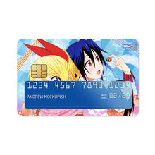 Load image into Gallery viewer, Nisekoi Chitoge Kirisaki, Kosaki Onodera, Seishirou Tsugumi Credit Card Skins (4-in-1 Pack)