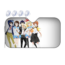 Load image into Gallery viewer, Nisekoi Chitoge Kirisaki, Kosaki Onodera, Seishirou Tsugumi, Marika Tachibana Car Sunshade