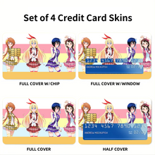 Load image into Gallery viewer, Nisekoi Chitoge Kirisaki, Kosaki Onodera, Seishirou Tsugumi, Marika Tachibana Credit Card Skins (4-in-1 Pack)