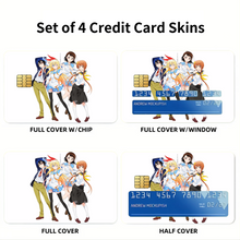 Load image into Gallery viewer, Nisekoi Chitoge Kirisaki, Kosaki Onodera, Seishirou Tsugumi, Marika Tachibana Credit Card Skins (4-in-1 Pack)
