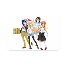 Load image into Gallery viewer, Nisekoi Chitoge Kirisaki, Kosaki Onodera, Seishirou Tsugumi, Marika Tachibana Credit Card Skins (4-in-1 Pack)