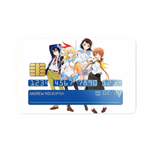 Load image into Gallery viewer, Nisekoi Chitoge Kirisaki, Kosaki Onodera, Seishirou Tsugumi, Marika Tachibana Credit Card Skins (4-in-1 Pack)