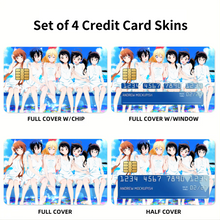 Load image into Gallery viewer, Nisekoi Chitoge Kirisaki, Kosaki Onodera, Seishirou Tsugumi, Marika Tachibana, Ruri Miyamoto Credit Card Skins (4-in-1 Pack)