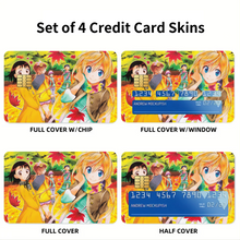 Load image into Gallery viewer, Nisekoi Chitoge Kirisaki, Kosaki Onodera, Seishirou Tsugumi, Marika Tachibana, Ruri Miyamoto Credit Card Skins (4-in-1 Pack)