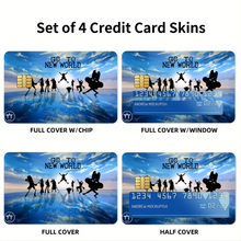 Load image into Gallery viewer, One Piece Monkey D. Luffy, Roronoa Zoro, Sanji, Nico Robin, Tony Tony Chopper Credit Card Skins (4-in-1 Pack)