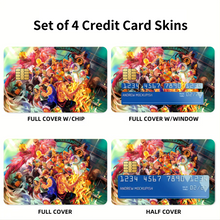 Load image into Gallery viewer, One Piece Monkey D. Luffy, Roronoa Zoro, Sanji, Nico Robin, Tony Tony Chopper Credit Card Skins (4-in-1 Pack)