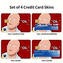 Load image into Gallery viewer, One Punch Man Saitama - Ok Credit Card Skins (4-in-1 Pack)