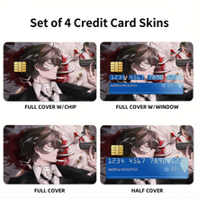 Load image into Gallery viewer, Osamu Dazai Credit Card Skins (4-in-1 Pack)