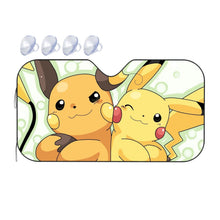 Load image into Gallery viewer, Pikachu and Raichu Car Sunshade